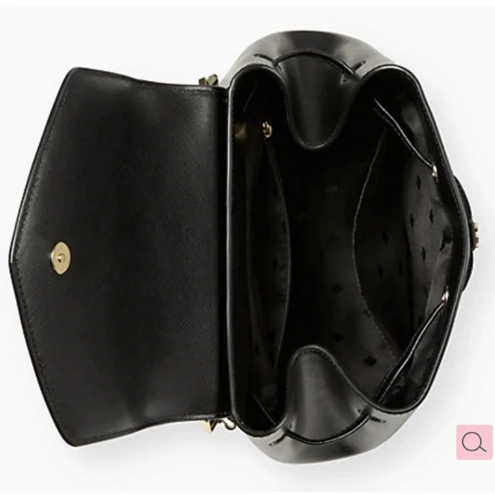 14. Kate Spade Lizzie Medium Flap Backpack in Black